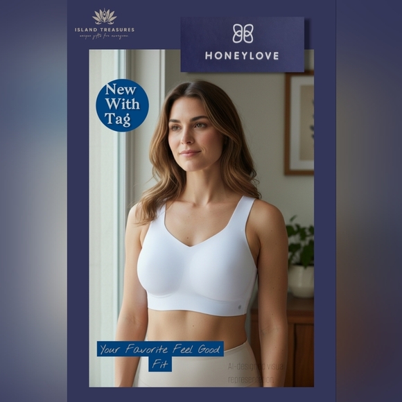 Honeylove Other - New Honeylove Sz 42 C/D | 2X White Shapewear Breathable Sculpting Bra